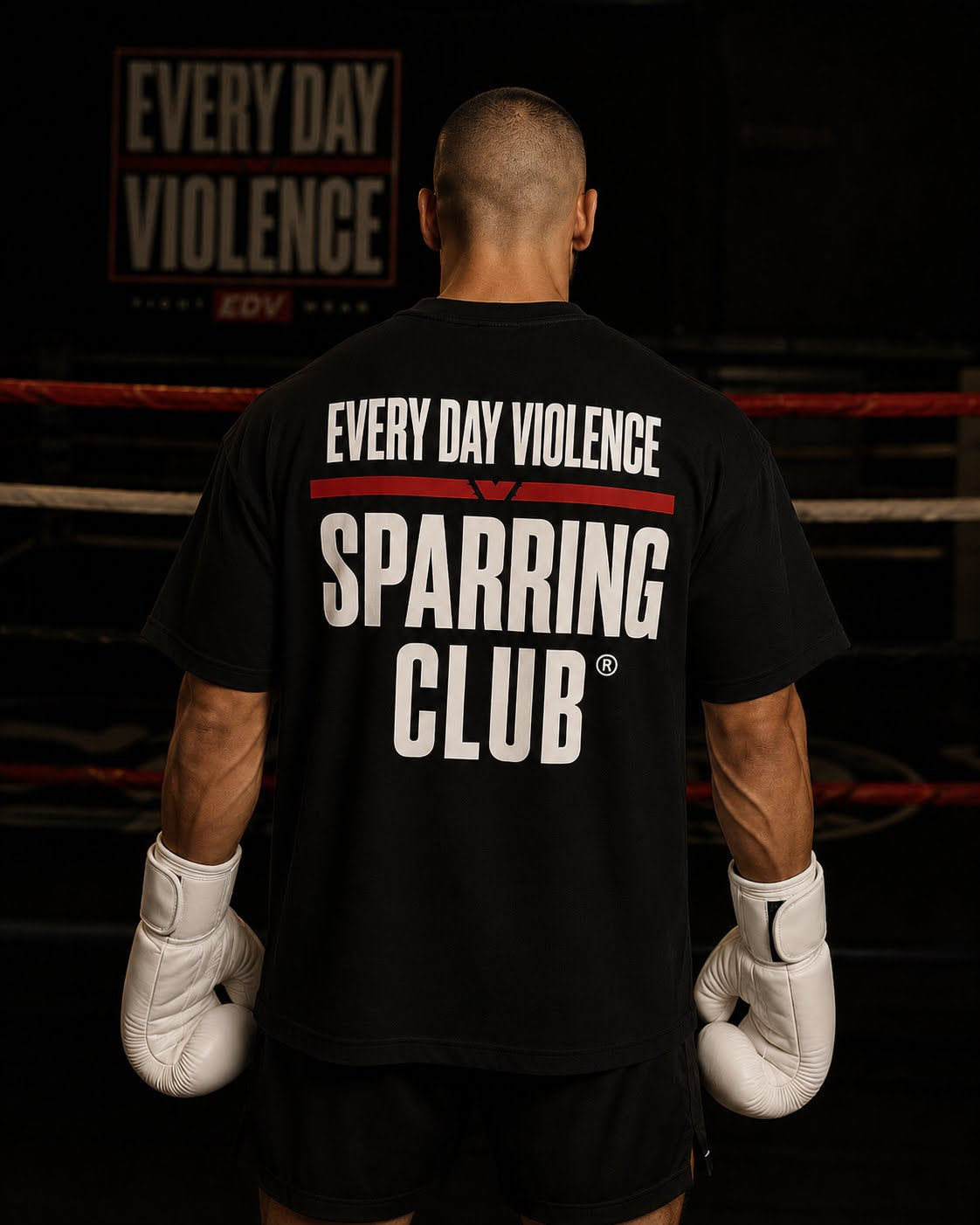 Camiseta EDV Sparring Club Preta