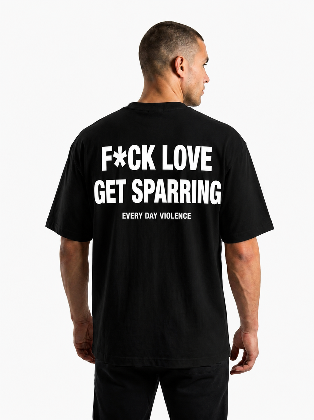 Camiseta EDV F*ck Love Get Sparring Preta