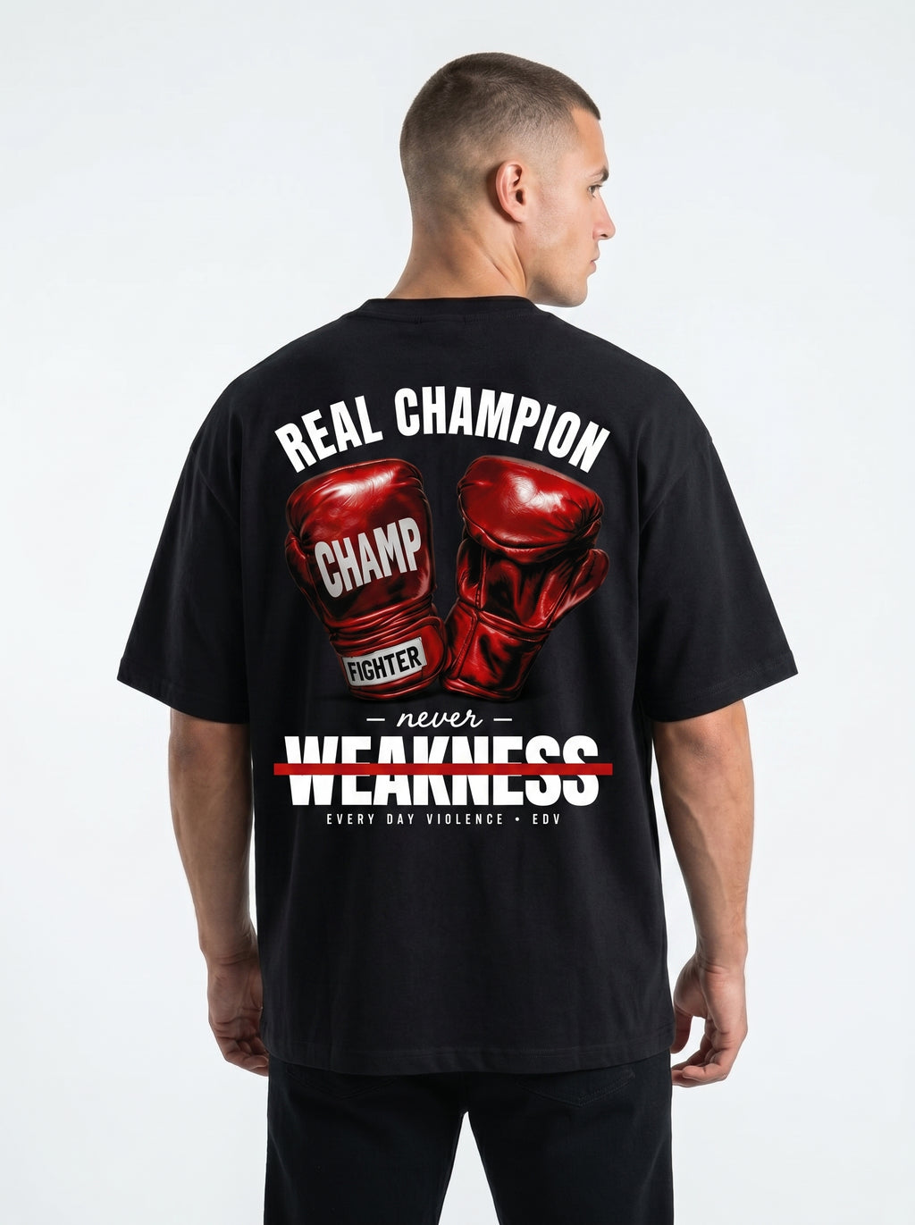 Camiseta EDV Real Champion Preta