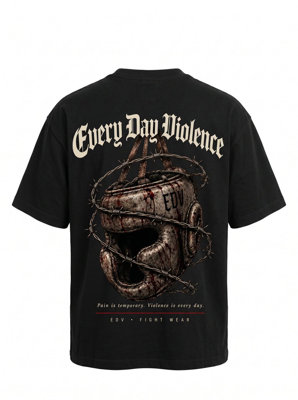 Camiseta EDV Capacete Gótico Preta