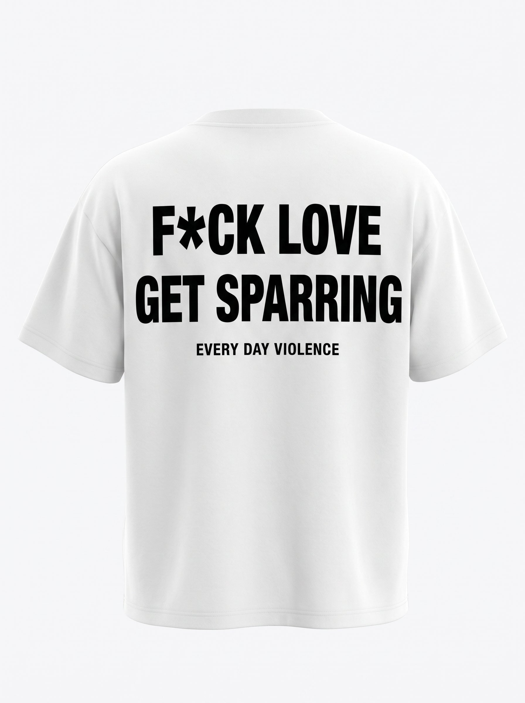 Camiseta EDV F*ck Love Get Sparring Branca